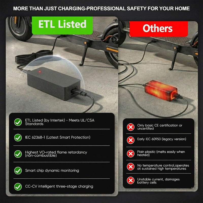 36V Lithium Battery Charger, ETL Certified 42V 2A Charger for Electric Scooter Hoverboard Ebike, Compatible with Gotrax,Jetson,Ninebot,Volpam,Segway, Sisigad,Hover 1 (for 36V Lithium Batteries only)