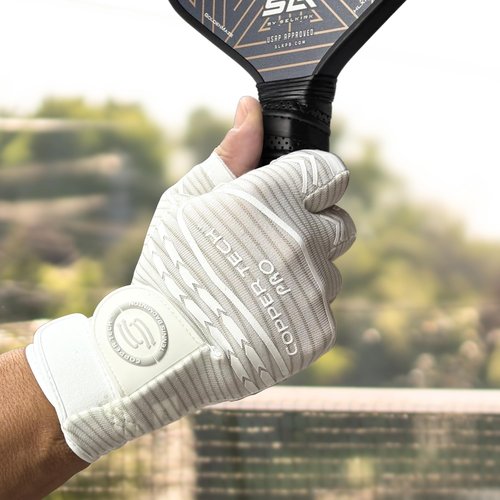 Copper Tech Pro Pickleball Gloves for Men & Women | Advanced Joint Support with Copper Compression |AAA Synthetic Leather Tennis, Badminton, & Racquetball
