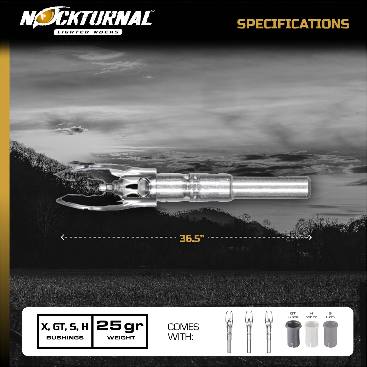 Nockturnal-S Lighted Nock for Arrows with .244 Inside Diameter Including Carbon Tech, Victory, Carbon Impact, Carbon Revolution, Easton, Beman and PSE Brands - Green One Pack, (Model: NT-312)
