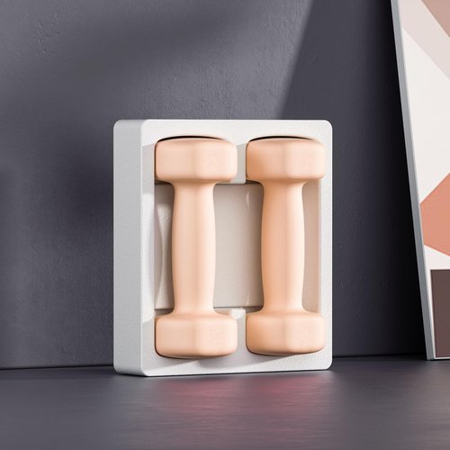 RUNWE Dumbbells Set of 2 - Cast Iron Pink Dumbbell 5 LB Weights Set of 2, Hand Weights Set Exercise & Fitness Dumbbell Free Weights for Child, Women, Men