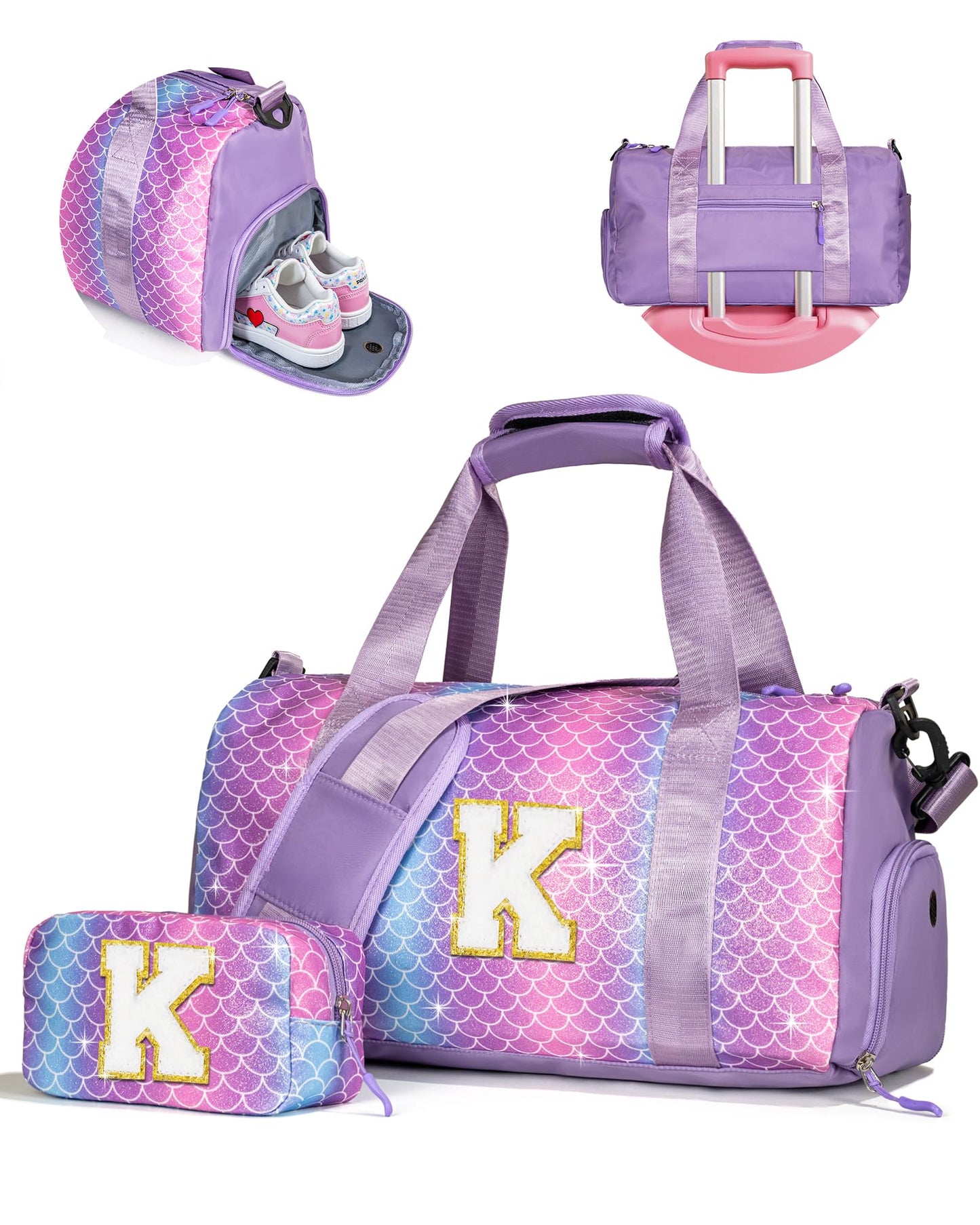 Vogewood Girls Cheer Up Gifts-Girl Gym Bag with Shoe Compartment-Ballet Bag