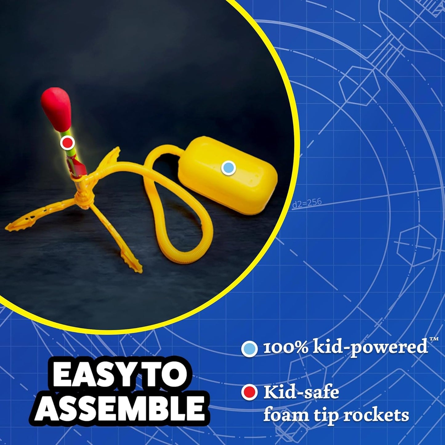 Stomp Rocket Ultra Rocket Refills, 6 Rockets - Replacement Foam-Tipped Rockets for Kids - Fun Backyard & Outdoor Kids Toys Gifts for Boys & Girls