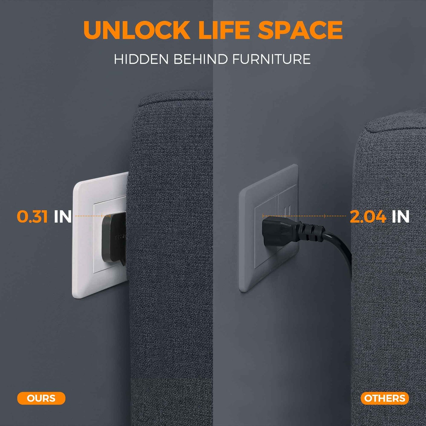 30W USB C Power Strip, TESSAN Fast Charger Surge Protector with 4 Outlet Extender, 6 FT Flat Plug Extension Cord 4 Charger Block Power Delivery (2 USB C) for Office Supplies, Dorm Room Essentials