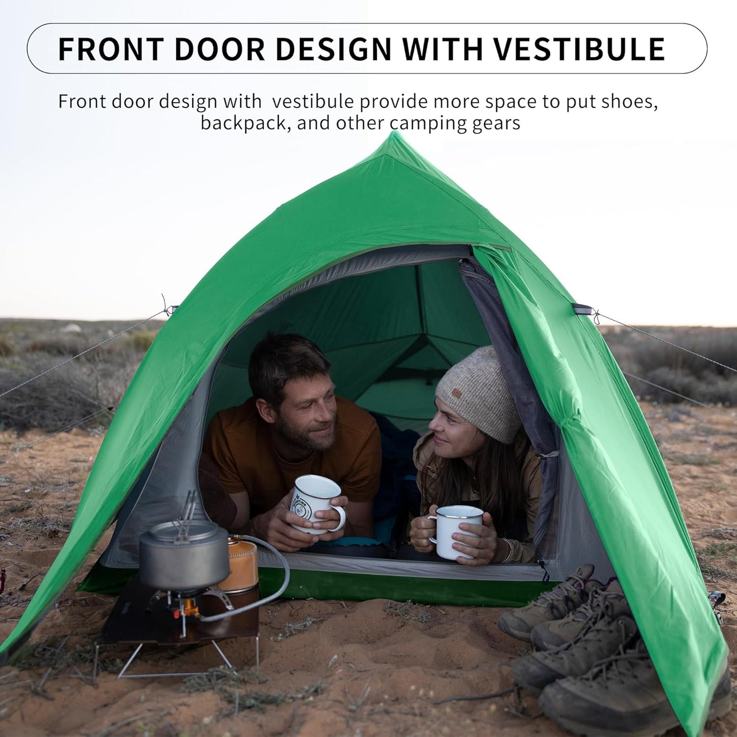 Naturehike Cloud-Up 2 Person Tent - Lightweight Ultralight Backpacking Tent with Footprint | Free Standing Design