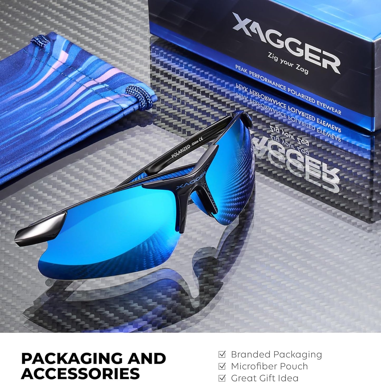 Xagger Kids Polarized Sports Sunglasses - Durable TR90 Frame for Boys & Girls | Ideal for Baseball & Softball