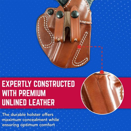 DeSantis Cozy Partner Gun Holster - Holster IWB, Conceal Carry, Compatible with GLOCK 29, 30, 39 - BERETTA 9000S - S&W CS40/45, 990L M&P CPT 3 1/2"" - M&P M2.0 3.6"", H&K P2000 - Right Hand Draw, Black