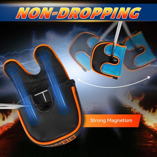 LZFAN Golf Club Head Cover Golf Head Cover Driver Headcover Fairway Hybrid Blade Mallet DF3 Putter Cover