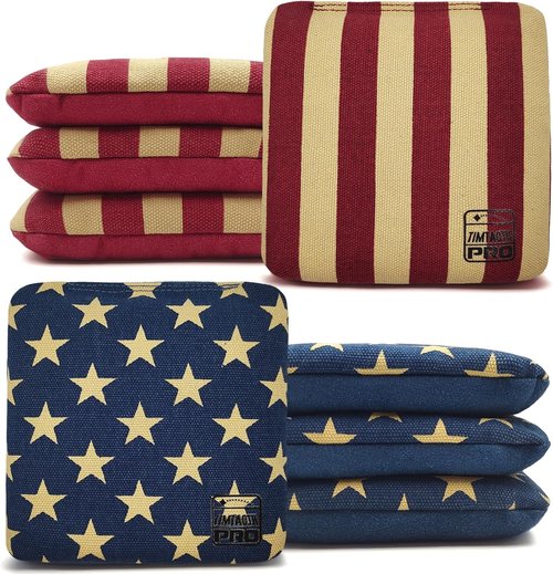 Dual Sided Cornhole Bags - Professional Regulation Set of 8 | Slick and Stick Design