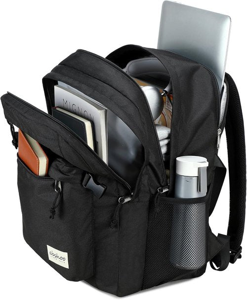 Abshoo 32L Backpack - Stylish School & Travel Bookbag for College | Casual Black Daypack