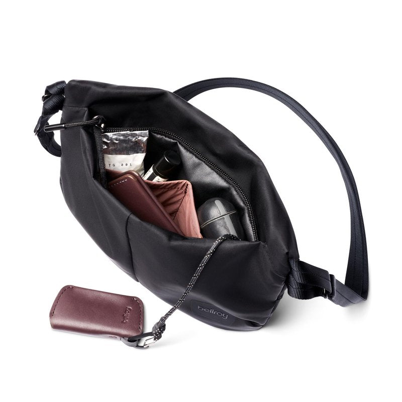 Bellroy Laneway Sacoche (versatile crossbody bag/side bag that sits flat, slimline travel pouch for passports plus phone and small essentials) - Ink