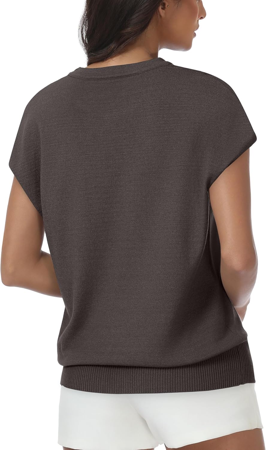 Skiennix Women's Summer Sweater - Short Sleeve Casual Top for Beach Vacations | Stylish & Comfortable
