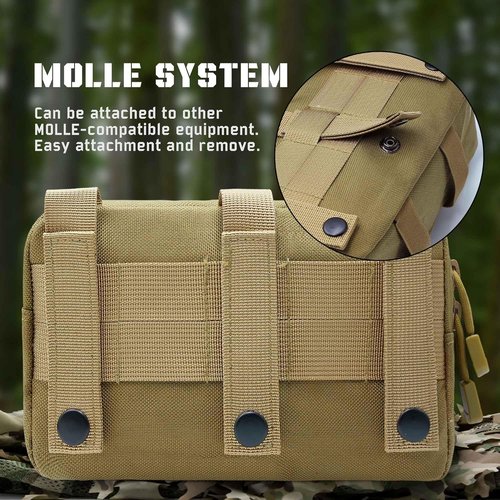 1000D Molle Pouches by [Brand Name] - Tactical Water-Resistant Utility Admin Pouch | 2 Pack for Vests & Backpacks