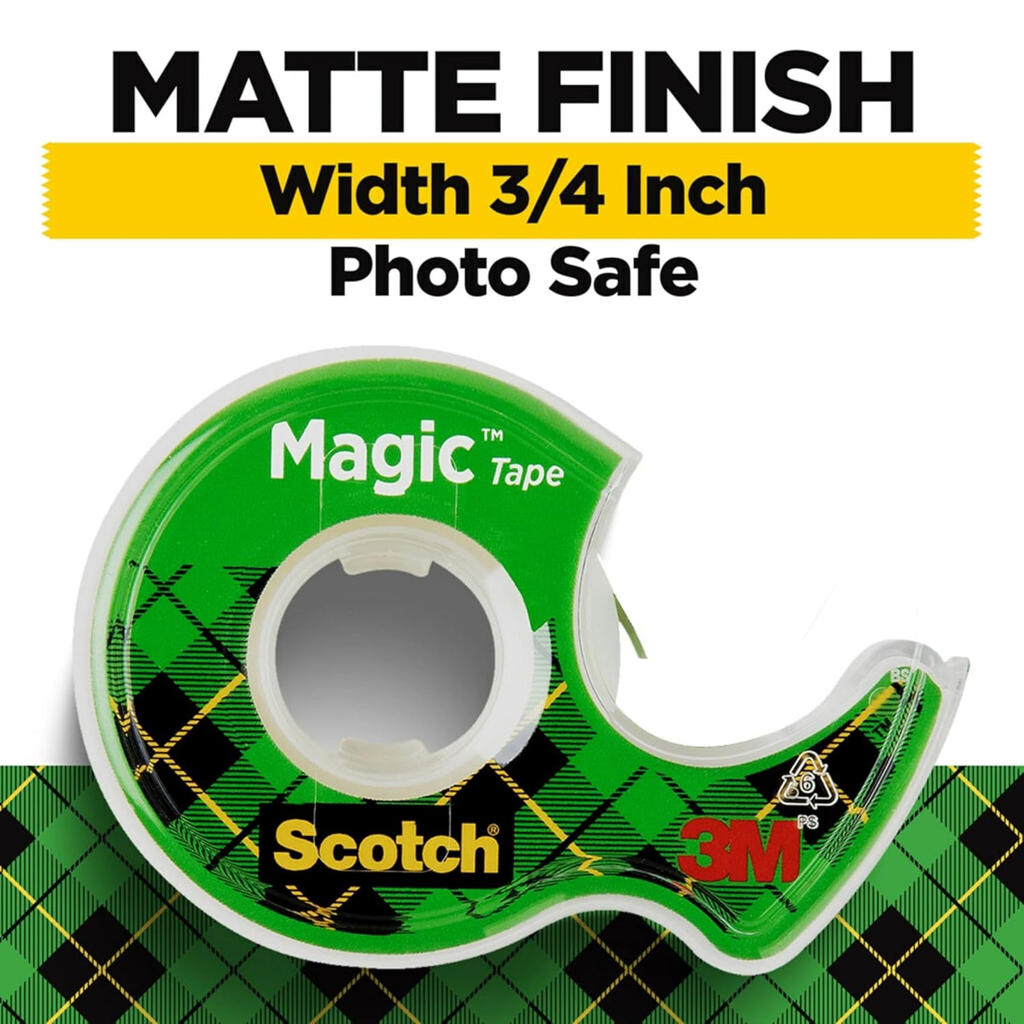 Scotch Magic Tape - Invisible Clear Repair Tape | 3 Dispensered Rolls, 3/4 x 300 Inches