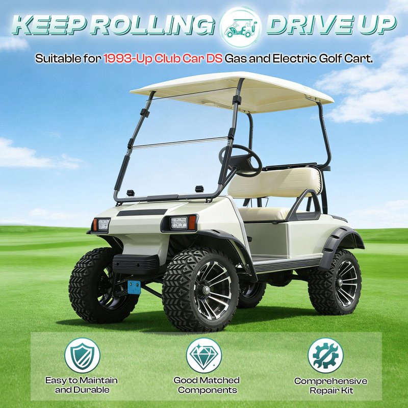 DRIVE UP Club Car DS Bushing Kit, Deluxe Club Car Front and Rear End Repair Bushing Kit for Club Car DS 1993-Up Gas and Electric Models
