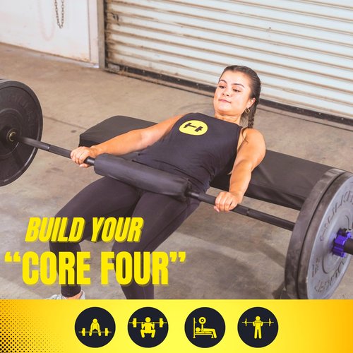 HulkFit Pro Series Flat Workout Bench - Black