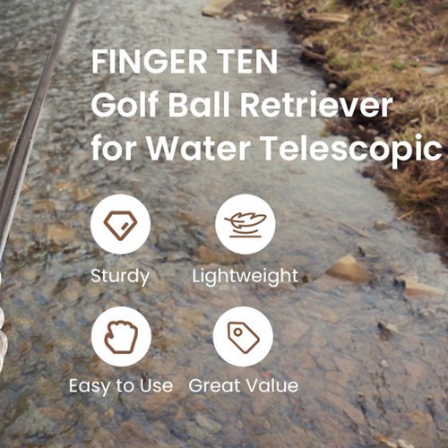 Golf Ball Retriever Telescopic for Water,9Ft/12Ft Stainless Steel Professional Golf Ball Retriever,Men's and Women's Golf Accessories Gifts (12Ft)