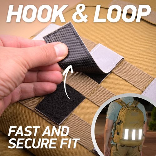 3M Scotchlite Reflective Backpack Bands - Durable Hook-and-Loop Closure | 2-Pack (Silver) | 1x4 & 1.5x5 in