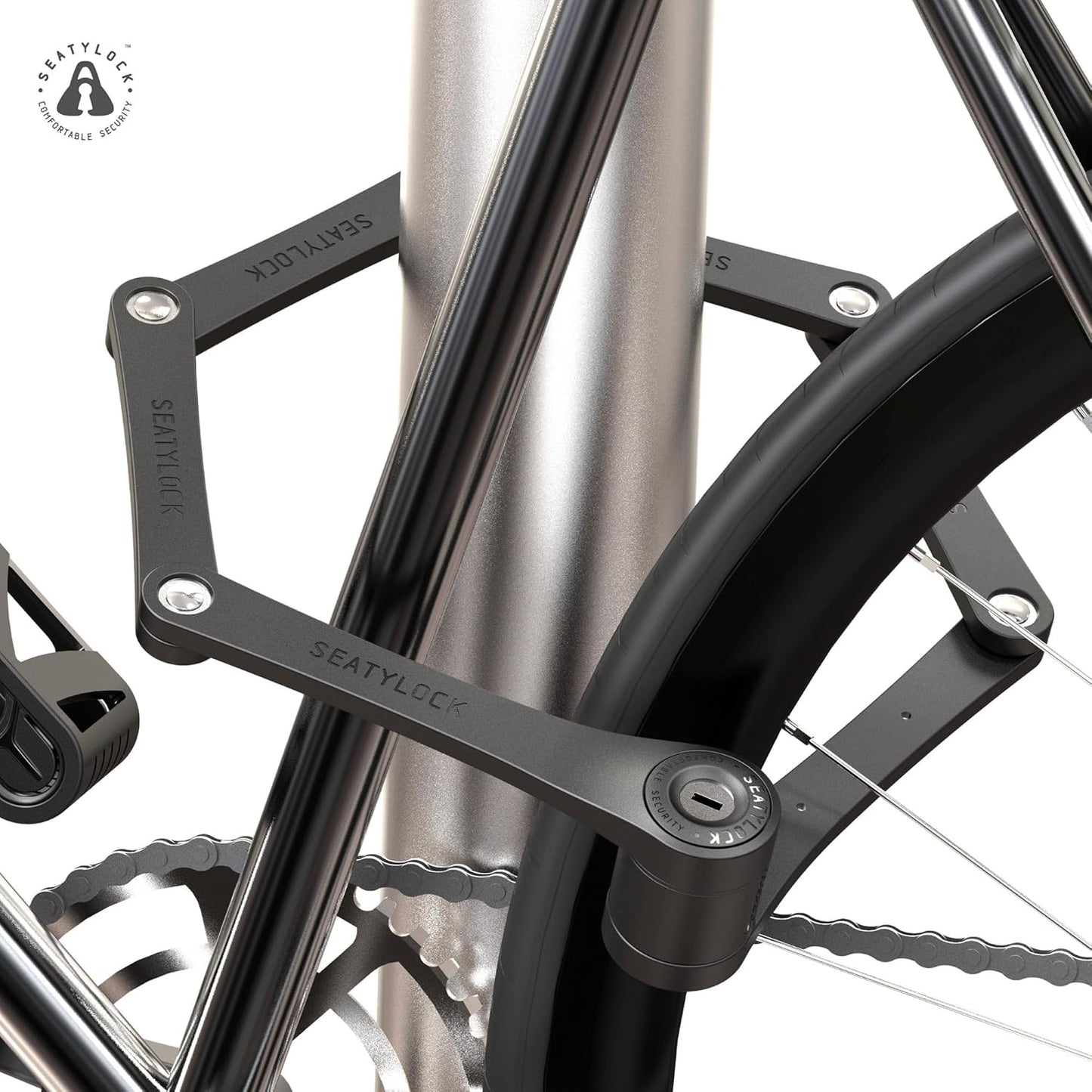 Seatylock FoldyLock Compact Folding Bike Lock - Lightweight High-Security Anti-Theft Design | Includes Keys & Case