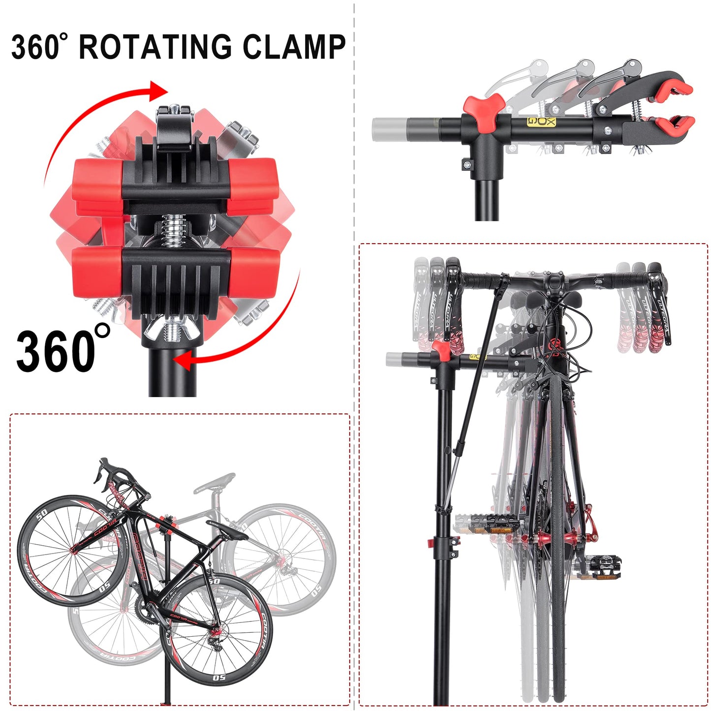 CXWXC Bike Repair Stand - For Maintenance Workstand Ebike Shop Home Mechanics for E Bike, Mountain and Road