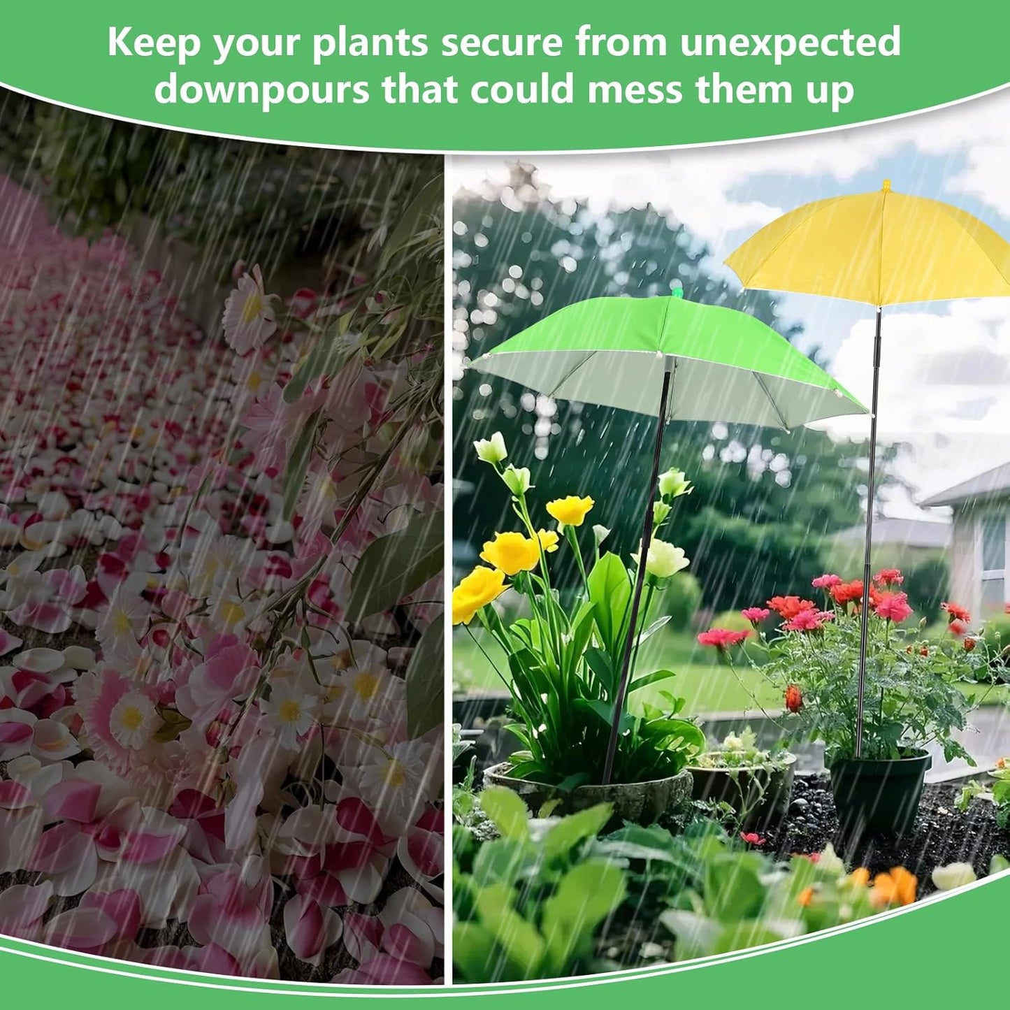 Tryly Plant Umbrellas - Outdoor Garden Shade for Potted Plants & Beds | Protect From Blazing Sun