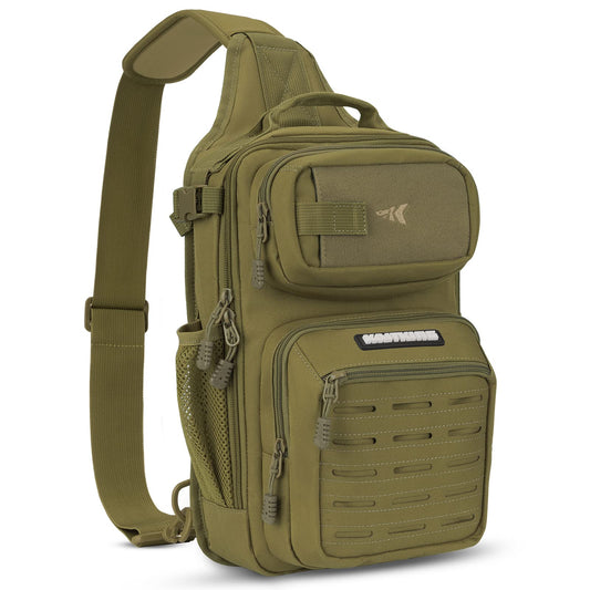 KastKing BlowBak Fishing Sling Bag With Rod Holder,Gear Storage,Khaki