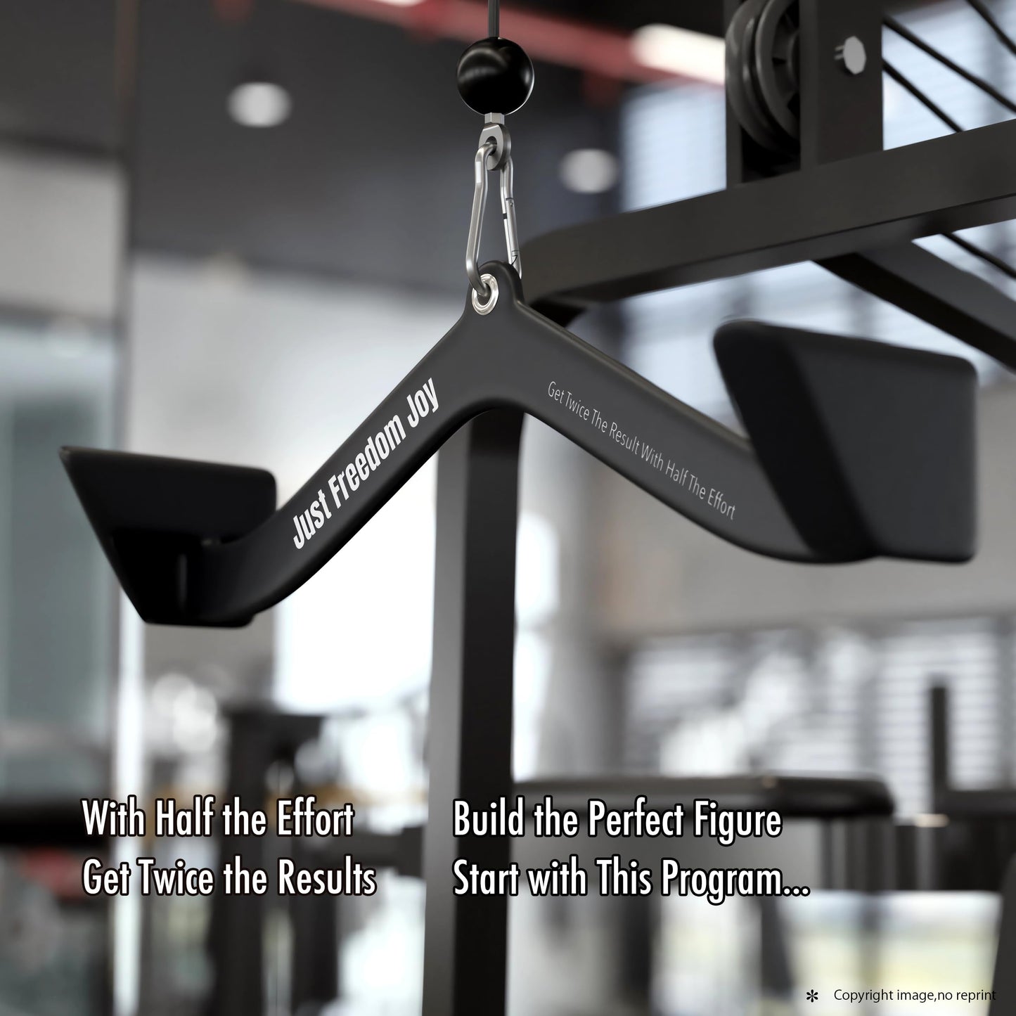 JFJ LAT Pulldown Attachment - V Bar & T Bar for Cable Machines - Heavy-Duty Steel with Rubber Coating - Ergonomic Grip - NEW JFJ03
