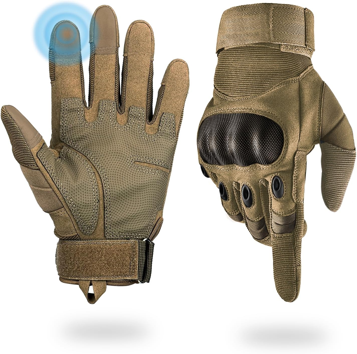 Skiennix Tactical Gloves - Hard Shell Knuckle Protection for Shooting, Motorcycle & Outdoor Sports