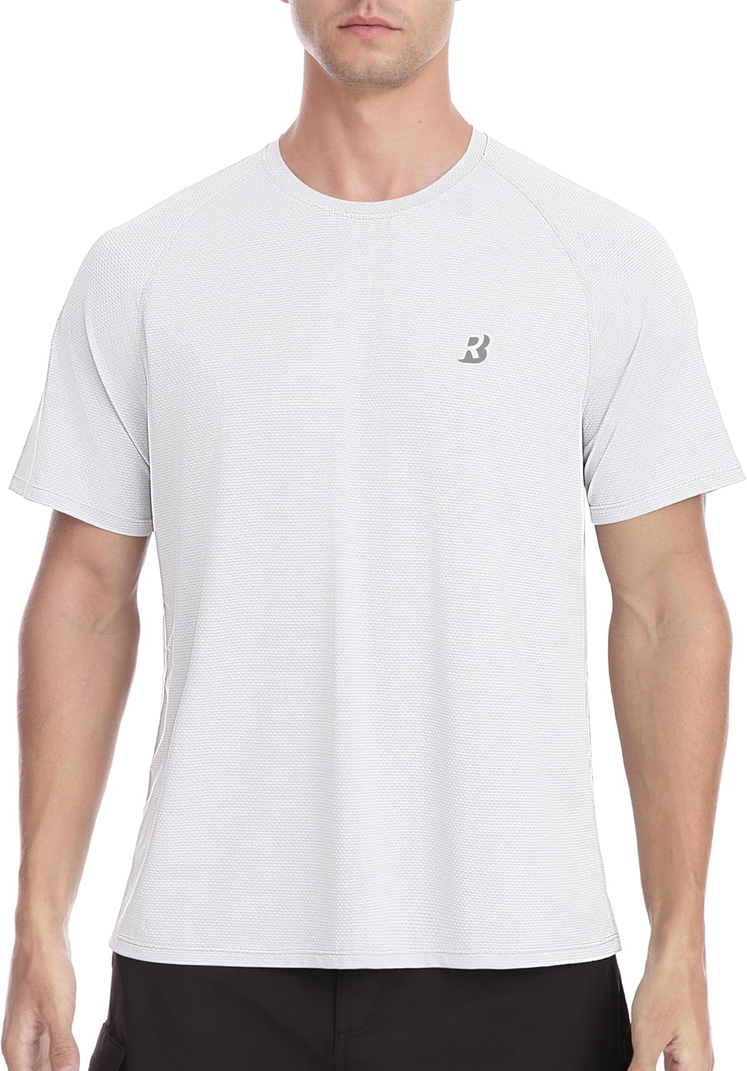 Roadbox Men's Rash Guard - UPF 50+ UV Sun Protection Swim Shirt | Quick-Dry Short Sleeve T-Shirt for Beach & Fishing