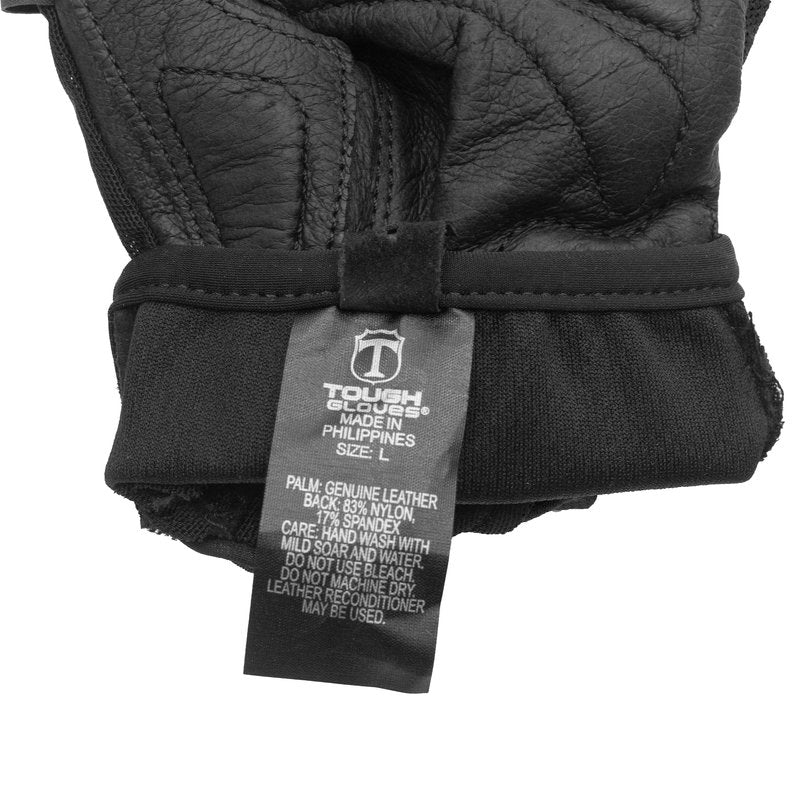 Superset Leather Workout Gloves for Weight-Lifting (Padded) Perfect for Gym Training (Breathable) (Black W/Black, 12 Mens 2XL)