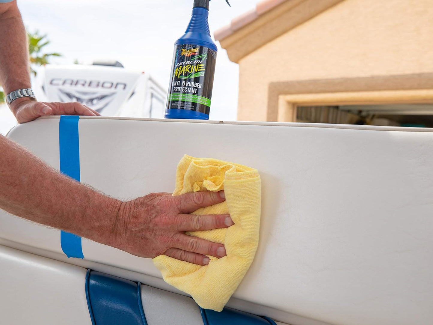 Meguiar's Marine Vinyl & Rubber Protectant Spray - UV Protection for Boats & RVs | 32 Oz