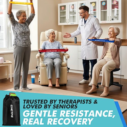 GHCTFE 50PCS Resistance Bands Bulk, Latex Elastic Bands for Gym, Schools & Group Members Sports Class Students Gift, 10 Sets Exercise Loop Bands for Physical Therapy, Pilates, Yoga with Storage Bags