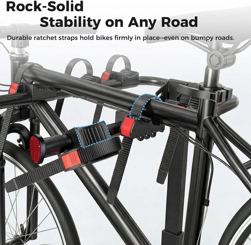 **Bike Rack - Skiennix Hitch Mount for SUVs & Trucks | 165 LBS Capacity, Dual Lock, Foldable Design**