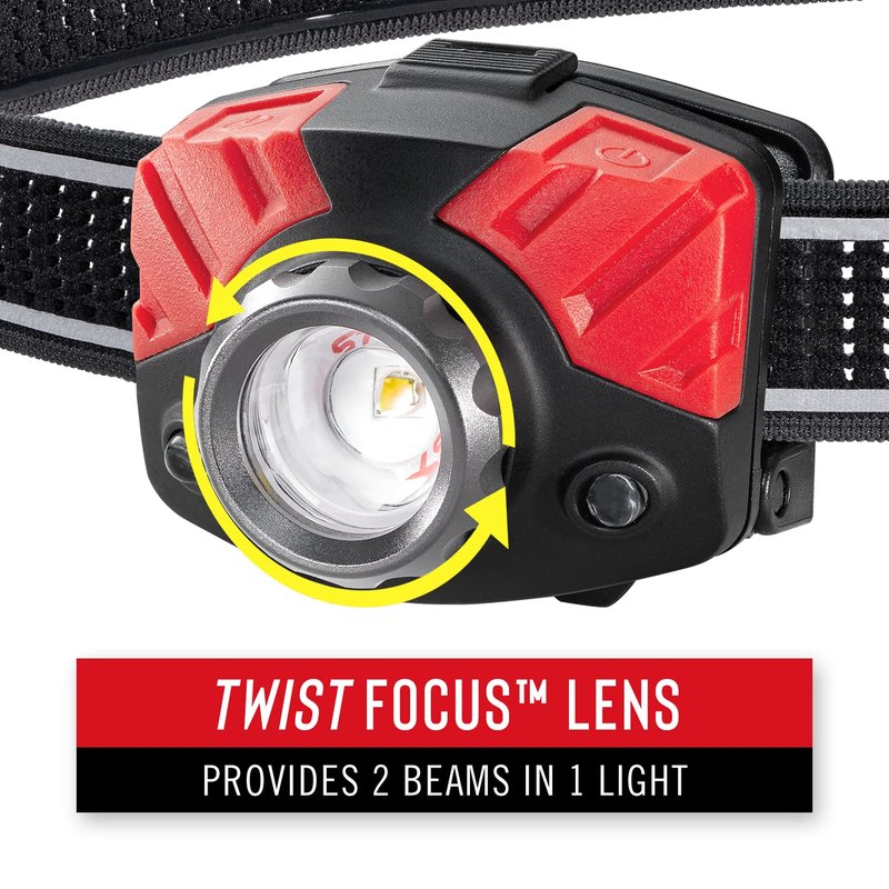 Coast® FL75R Rechargeable 1000 Lumen Dual Color Twist Focus™ LED Headlamp, Black