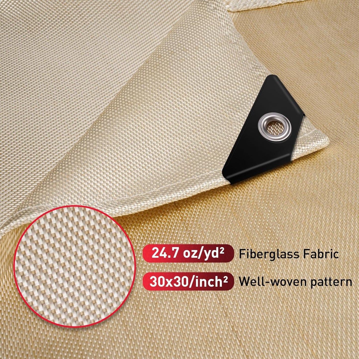 Heavy Duty Welding Blanket 4x6 ft - 1022°F Fire Resistant Fiberglass Insulation (2 Pack)