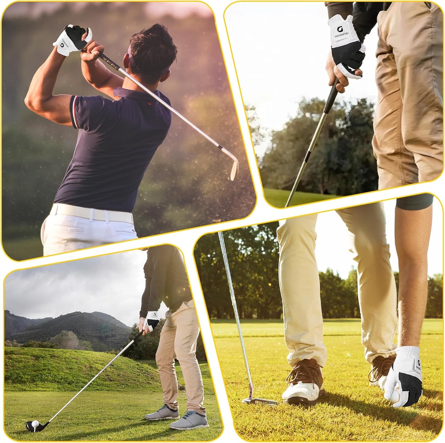AIGEVTURE Golf Gloves - Premium Performance for Men & Women | Luxurious Palm Material for Superior Feel