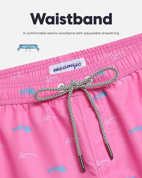 Maamgic Men's Swim Trunks - Quick Dry Swim Shorts with Mesh Lining | 7-Inch Funny Bathing Suits