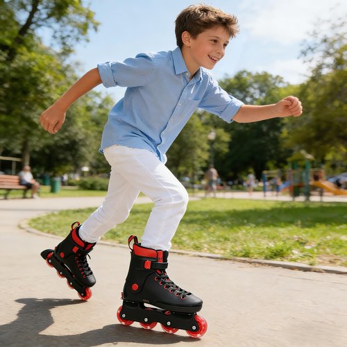 LKD Adjustable Inline Skates,Outdoor Roller Skates for Men and Women (Size 4-6)