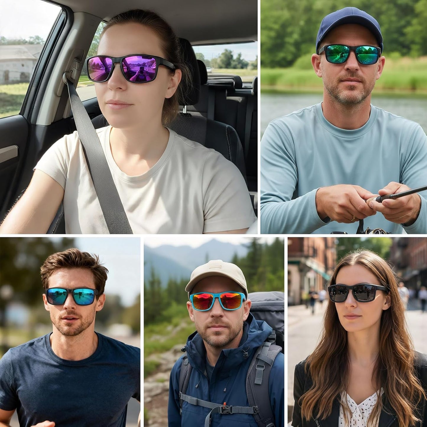 Skiennix Sports Polarized Sunglasses - UV Protection & Unbreakable Design | Ideal for Driving, Running, Fishing, Hiking