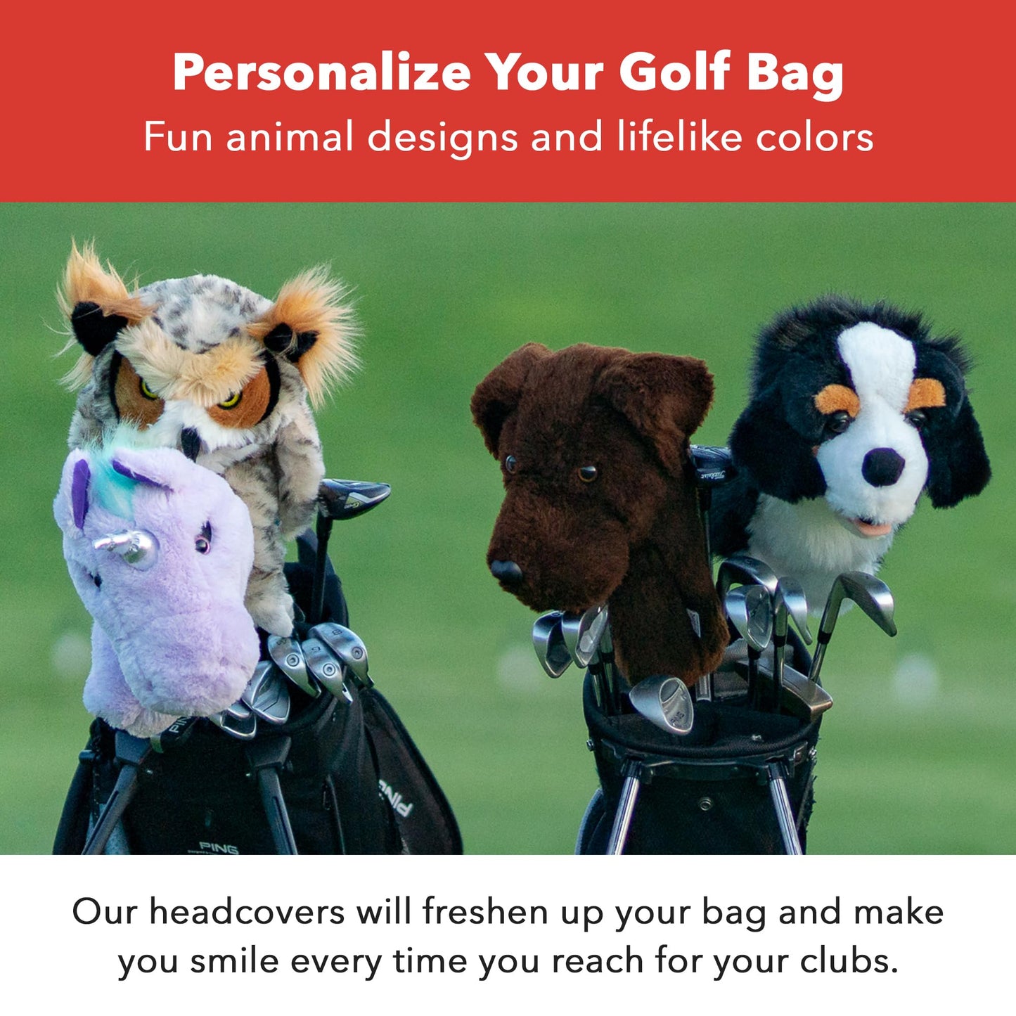 Daphne's Headcovers Rabbit Driver Headcover | Funny Golf Club Covers | Golf Head Covers for Drivers | Stylish Golf Club Head Covers | Golf Driver Covers | Men’s & Women’s Driver Headcover