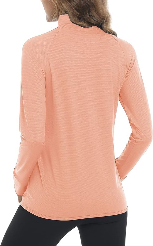 MAGCOMSEN Women's Lightweight Athletic Jacket - UPF 50+ Sun Protection, Full Zip, Long Sleeve, Outdoor Pockets