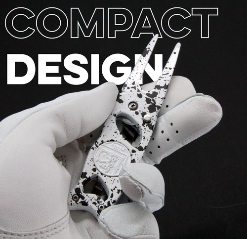 Links Golf Divot Tool with Foldable Pop-up Button & Magnetic Golf Ball Marker - Patented Golf Divot Tool and Ball Marker - (Monochrome Drip)