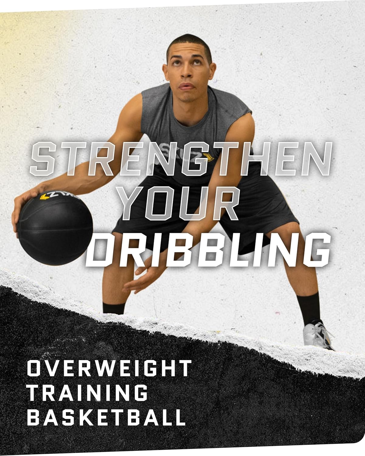 SKLZ Weighted Training Basketball - 29.5" | 3-lb Heavy Ball for Enhanced Dribbling - Durable Faux Leather