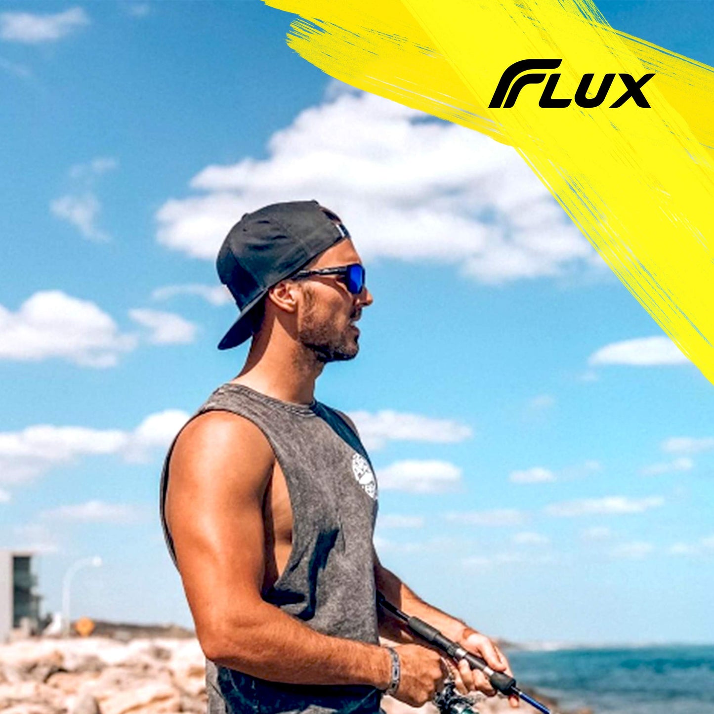 Flux Verano Polarized Sports Sunglasses for Men and Women UV400 Protection Active Lifestyles (Xtal.G/Grey)