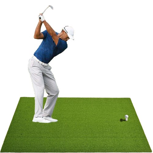 Golf Mat 5x4ft, Golf Hitting Mats for Indoor/Outdoor Practice, 21mm Dense Elite Artificial Hitting Training Mat,High-Elasticity Artificial Turf Mat for Golf Simulator Chipping Driving Training