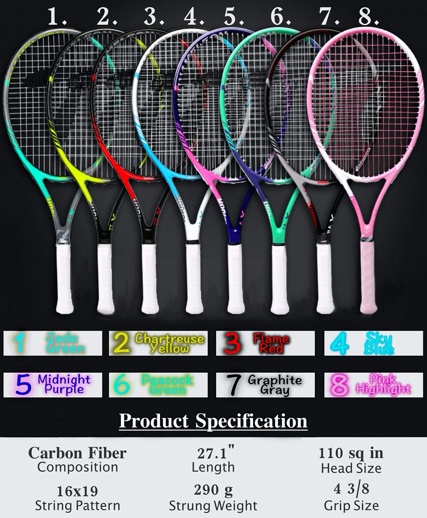 Teloon Sensus Series | Triple Shock Absorption | Adult Tennis Racquet, Women Tennis Racket Includes Bag Cover, Shock Absorber, Tennis Grip (Pink Highlight)