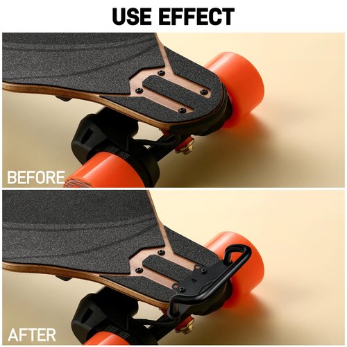 YIBEICO Skateboard Handle for Meepo Exway Isinwheel, All Stainless Steel Ant-Rust Durable Skateboard Carry Handle with Four Holes Longboard Widened Carrier Grip Board Accessories