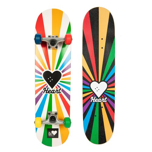 The Heart Supply Complete Skateboard Team Burst 31.35" x 8.0" 7-Ply Maple Blend Construction Full concave, 54mm Wheels, Max Weight 220lbs