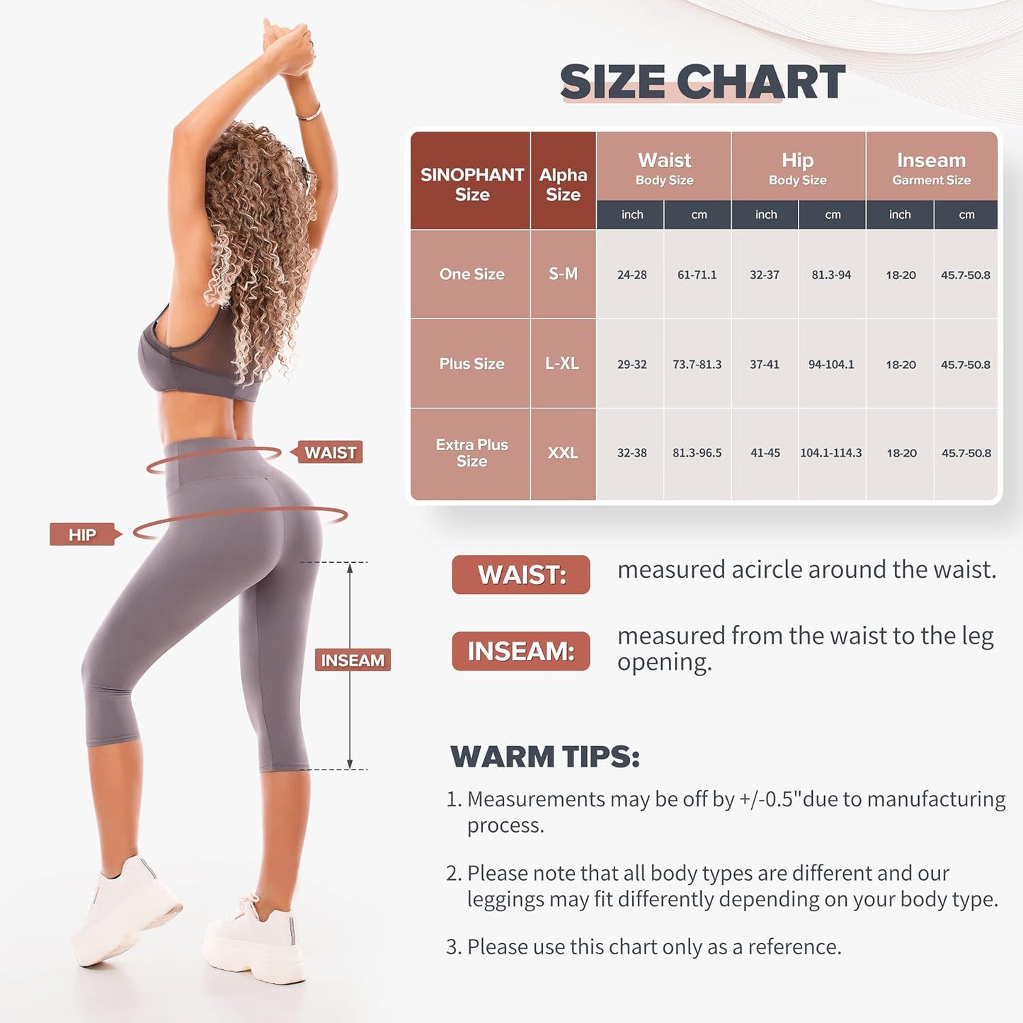 SINOPHANT High Waisted Leggings - Buttery Soft Full Length Yoga Pants for Women | Perfect for Workouts