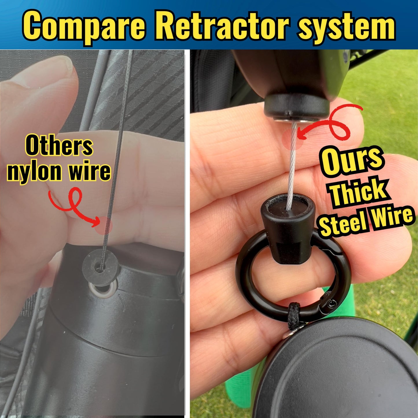2025 Steel Wire Retractable Clip, Golf Brush, Golf Accessories, Golf Club Cleaner, Golf Water Brush, 5oz, Perfect Golf Gift for Men & Women, Golf Club Spray Brush, Golf Item, USA company (Black)