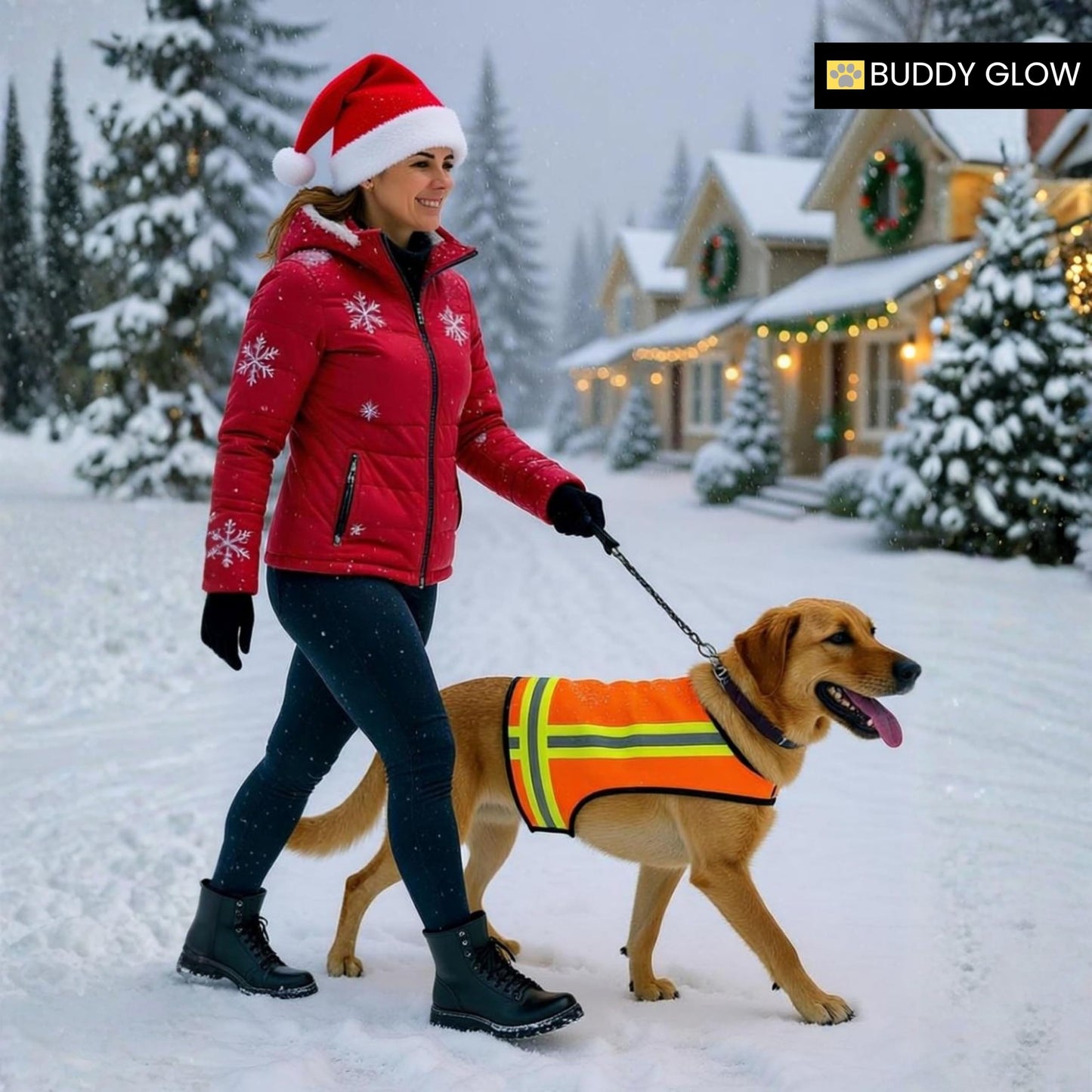 Reflective Dog Vest. Hi Visibility Blaze Orange Hunting Safety Vest Adjustable, Lightweight for Outdoor use - Hiking, Walking & Hunting. Water Resistant (Small)